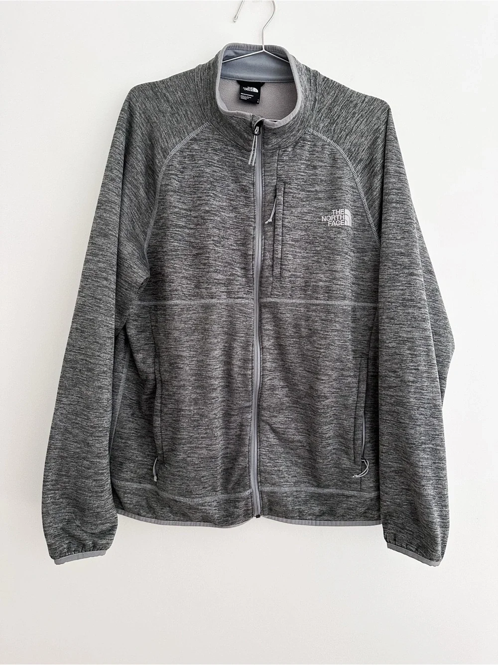 The North Face Fleece Jacket Canyonlands Full Zip Heathered Gray Men's Size L